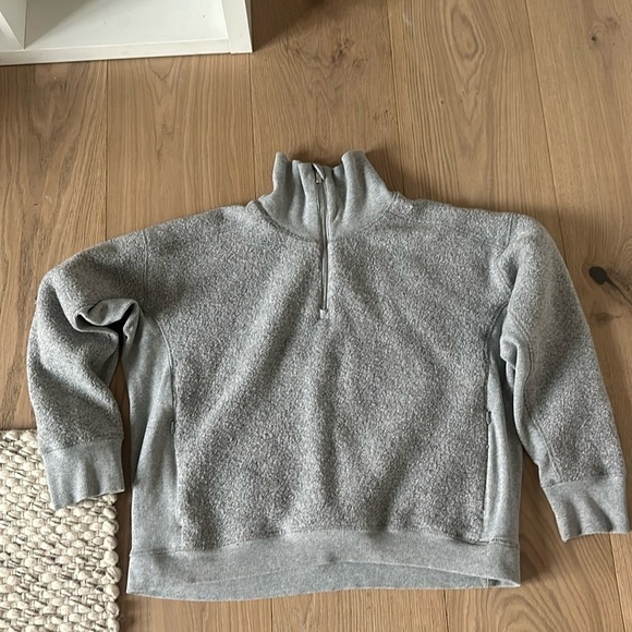 Lululemon Stand Out Sherpa 1/2 Zip Pullover gray Boucle jacket 12 - Picture 2 of 10